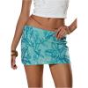 imageMakeMeChic Womens Floral Sequin Mini Skirt Drop Waisted Bodycon Summer Party Short SkirtsBlue
