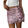 imageMakeMeChic Womens Sequin Mini Skirt Glitter Ruched Summer Vacation Party Concert Short SkirtsPink
