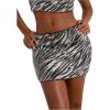 imageMakeMeChic Womens Zebra Striped Sequin Mini Skirt Sparkle Low Rise Night Out Party SkirtsMulticolor