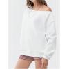 imageMakeMeChic Womens Off the Shoulder Sweatshirt Long Sleeve Oversized Sweatshirt Top