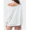 imageMakeMeChic Womens Off the Shoulder Sweatshirt Long Sleeve Oversized Sweatshirt Top