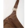 image:imageMakeMeChic Womens Cowl Neck Maxi Dress Halter Backless Bodycon Cocktail Maxi DressesBrown