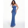 image:imageMakeMeChic Womens Denim Maxi Dress Spaghetti Strap Slit Sexy Bodycon Y2K Cami Jean DressesBlue