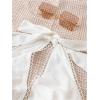 image:imageMakeMeChic Womens Eyelet Embroidery Halter Dress Backless Tiered Ruffle A Line Shirred Mini DressesWhite