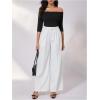 image:imageMakeMeChic Womens Off The Shoulder Tops Half Sleeve T Shirts Fitted Going Out Y2k Crop TopBlack