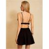 image:imageMakeMeChic Womens Spaghetti Strap Backless Cami Dress Cut Out Ruffle Tiered A Line Summer Mini Dresses SundressBlack a
