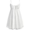 image:imageMakeMeChic Womens Mesh Eyelet Embroidery Spaghetti Strap Cami Dress Backless Summer Mini Dresses SundressWhite