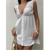 image:imageMakeMeChic Womens Ruffle Tank Dress Summer Sleeveless Flowy Short Dresses SundressWhite