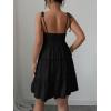 image:imageMakeMeChic Womens Summer Mini Dress Spaghetti Strap Sundress Boho Beach Wedding Guest DressesBlack