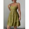 image:imageMakeMeChic Womens Summer Mini Dress Spaghetti Strap Sundress Boho Beach Wedding Guest DressesMustard Yellow