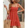 image:imageMakeMeChic Womens Summer Mini Dress Spaghetti Strap Sundress Boho Beach Wedding Guest DressesRed