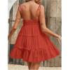 image:imageMakeMeChic Womens Summer Mini Dress Spaghetti Strap Sundress Boho Beach Wedding Guest DressesRed