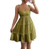 image:imageMakeMeChic Womens Summer Mini Dress Spaghetti Strap Sundress Boho Beach Wedding Guest DressesMustard Yellow