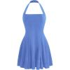 image:imageMakeMeChic Womens Summer Tie Dye Halter Mini Dress Backless Hollow Out Bodycon Party DressesKhaki