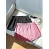 image:imageMakeMeChic Womens 2 Pack Linen Shorts Summer Beach Pajama Boxer ShortsPink Black Striped