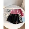 image:imageMakeMeChic Womens 2 Pack Linen Shorts Summer Beach Pajama Boxer ShortsPink Black Striped