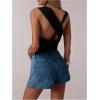 image:imageMakeMeChic Womens Jean Denim Skorts Y2k Mini Skirt Vintage 90s Denim Skirt StreetwearBlue