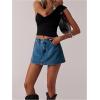 image:imageMakeMeChic Womens Jean Denim Skorts Y2k Mini Skirt Vintage 90s Denim Skirt StreetwearBlue