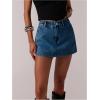 image:imageMakeMeChic Womens Jean Denim Skorts Y2k Mini Skirt Vintage 90s Denim Skirt StreetwearBlue