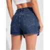 image:imageMakeMeChic Womens Wrap Button Front Denim Skort High Waisted Casual Jean SkortsDark Wash