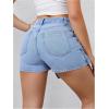 image:imageMakeMeChic Womens Wrap Button Front Denim Skort High Waisted Casual Jean SkortsLight Wash a