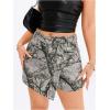 image:imageMakeMeChic Womens Wrap Button Front Denim Skort High Waisted Casual Jean SkortsMulticolor