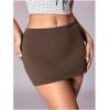 image:imageMakeMeChic Womens Y2k Mini Skirt with Shorts Underneath Skort Mini Micro Short SkirtsBrown a
