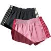 image:imageMakeMeChic Womens 2 Pack Linen Shorts Summer Beach Pajama Boxer ShortsPink Black Striped