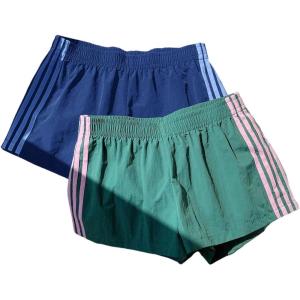 image:imageMakeMeChic Womens 2 Pack Linen Shorts Summer Beach Pajama Boxer ShortsDark Blue Green