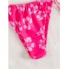 image:imageMakeMeChic Womens Polka Dots Triangle Thong Bikini Sets Floral Cute Bathing Suit SwimsuitsFlower Hot Pink