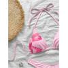 image:imageMakeMeChic Womens Polka Dots Triangle Thong Bikini Sets Floral Cute Bathing Suit SwimsuitsPink