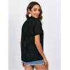 image:imageMakeMeChic Womens Plus Size Mesh Sheer Button Down Collared Short Sleeve Blouse Shirt TopBlack