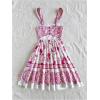 image:imageMakeMeChic Womens Summer Tribal Print Cami Dress Sleeveless A Line Flare Mini Dresses Boho SundressPink