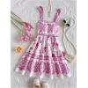 image:imageMakeMeChic Womens Summer Tribal Print Cami Dress Sleeveless A Line Flare Mini Dresses Boho SundressPink