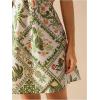 image:imageMakeMeChic Womens Summer Tropical Print Mini Dress Sundress 2025 Halter Backless Cut Out Short DressesMulticolor