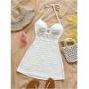 image:imageMakeMeChic Womens Summer Vacation Dress Backless Beach Dress Y2k Halter Mini Dresses SundressWhite