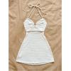 image:imageMakeMeChic Womens Summer Vacation Dress Backless Beach Dress Y2k Halter Mini Dresses SundressWhite