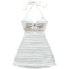 image:imageMakeMeChic Womens Summer Vacation Dress Backless Beach Dress Y2k Halter Mini Dresses SundressWhite