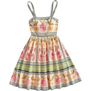 image:imageMakeMeChic Womens Summer Tribal Print Cami Dress Sleeveless A Line Flare Mini Dresses Boho SundressMulticolor