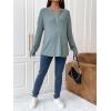 image:imageMakeMeChic Womens Maternity Long Sleeve Shirts Round Neck Loose Pregnancy Tee TopsOlive Green