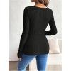 image:imageMakeMeChic Womens Maternity Shirts Knit Wrap Nursing Top Fall Maternity ClothesBlack