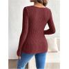 image:imageMakeMeChic Womens Maternity Shirts Knit Wrap Nursing Top Fall Maternity ClothesBurgundy