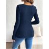 image:imageMakeMeChic Womens Maternity Shirts Knit Wrap Nursing Top Fall Maternity ClothesDark Blue