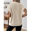 image:imageMakeMeChic Womens Maternity Sweater Striped Crew Neck Cap Sleeve Pregnancy PulloversApricot