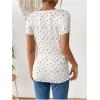 image:imageMakeMeChic Womens Maternity Tee Shirt Floral Scoop Neck Button Short Sleeve Pregnancy Nursing TeesWhite
