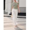 image:imageMakeMeChic Womens Asymmetrical Neck Tee Shirt Draped Front Ruched Cap Sleeve TopGrey