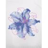 image:imageMakeMeChic Womens Floral Print Short Sleeve Tee Shirts Crew Neck Summer Crop TopsWhite and Blue