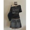 image:imageMakeMeChic Womens Graphic Tee Off The Shoulder Top Y2k Oversized Short Sleeve T ShirtBlack
