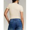 image:imageMakeMeChic Womens Knit Cap Sleeve Tops Mock Neck Shirts Slim Fitted Going Out Tees Y2k Clothes 2025Apricot