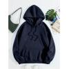 image:imageMakeMeChic Womens Leopard Print Hoodie Drawstring Long Sleeve Pocket Y2k SweatshirtBlue